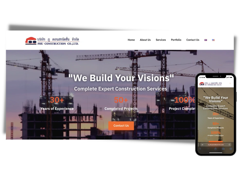 Phu Construction Website by DigiSpace